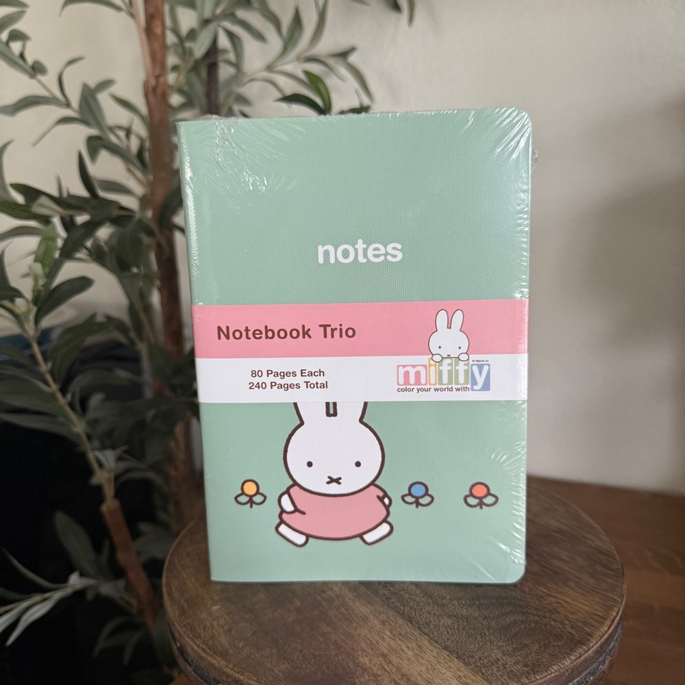 Miffy Flowers Notebook Trio 3-Pack Lined Journals Orange Circle Studio MY016 NEW